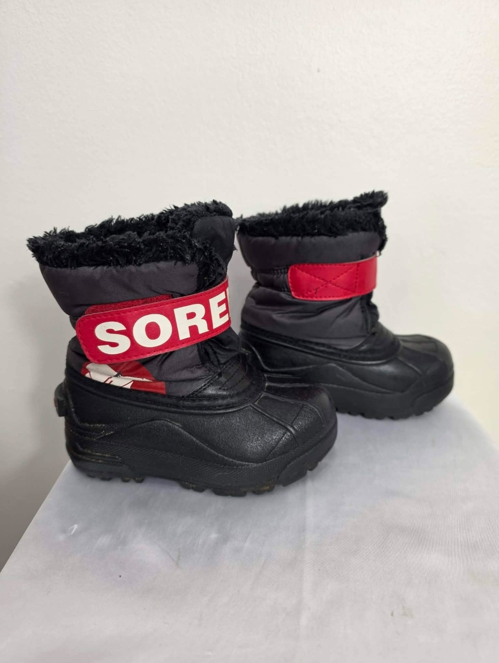Sorel Kids Black & Red Winter Snow Boots